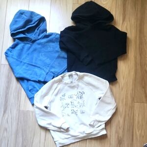 Blue, Black, and Cream Hoodies/sweatshirts